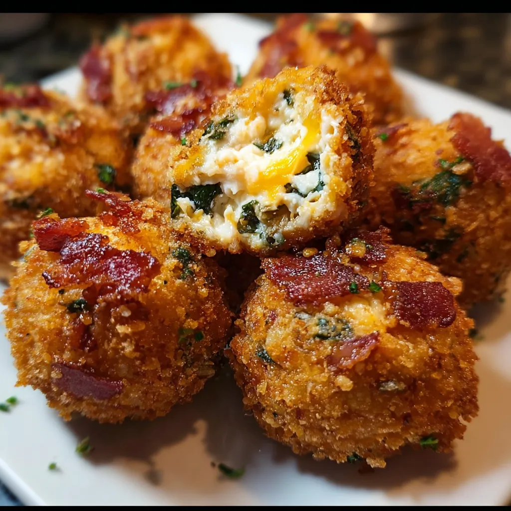 Ultimate Bacon Jalapeño Popper Cheese Balls with Crispy Coating and Spicy Kick - secondary view